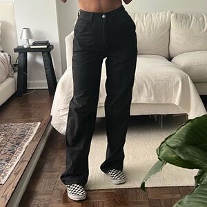 ASOS DESIGN slouchy chino pants in navy check print